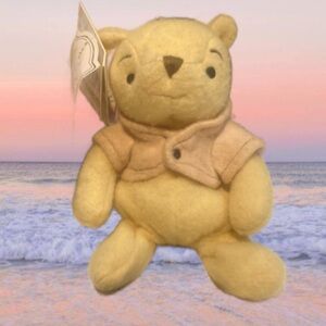 Vintage 90s classic pooh bear bean bag. Pink jacket super cute and has tags!